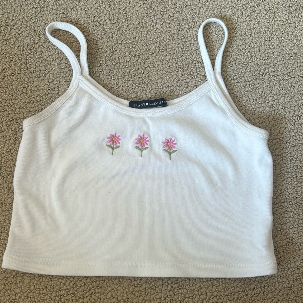 Brandy Melville white cropped tank